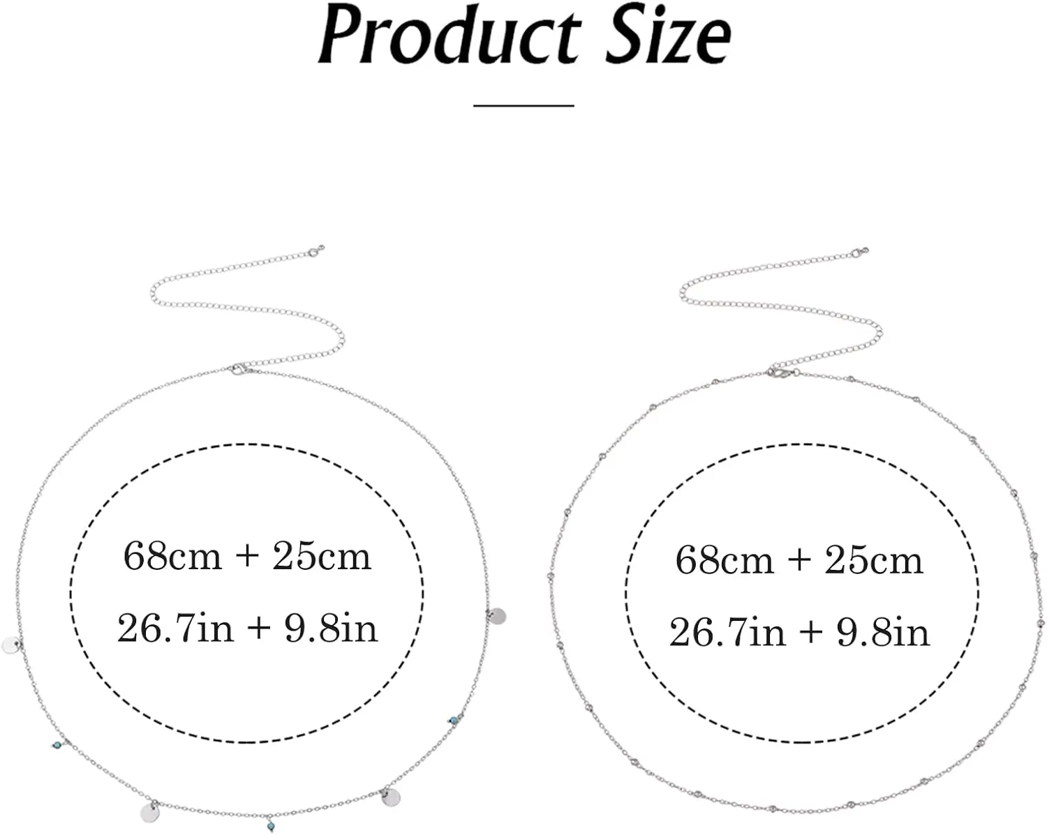 Body Chain Gold Silver Belly Chain Pearls Rhinestone Sequins Waist Chain Adjustable Layered Chain Belt Sexy Bikini Body Chain Jewelry for Women