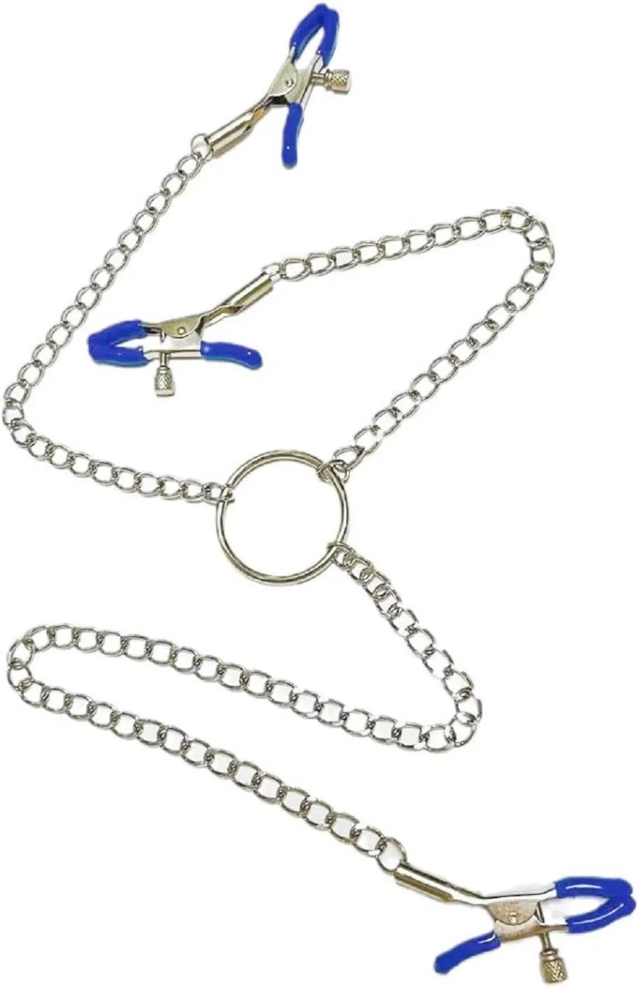 Body Clamps with Chain Necklace Adjustable Pressure Body Chains Necklace Stainless Steel Body Clips Non Piercing Faux Body Jewelry