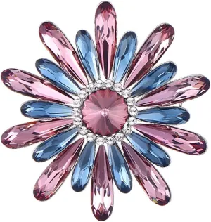 Brooch Pin for Women Jewelry Elegant Flower Brooch Holiday Party Imitation Crystal Lady's Temperament Corsage Sweater Shawl Pins Birthday Gift for Wife Christmas Brooches (Color : 1)