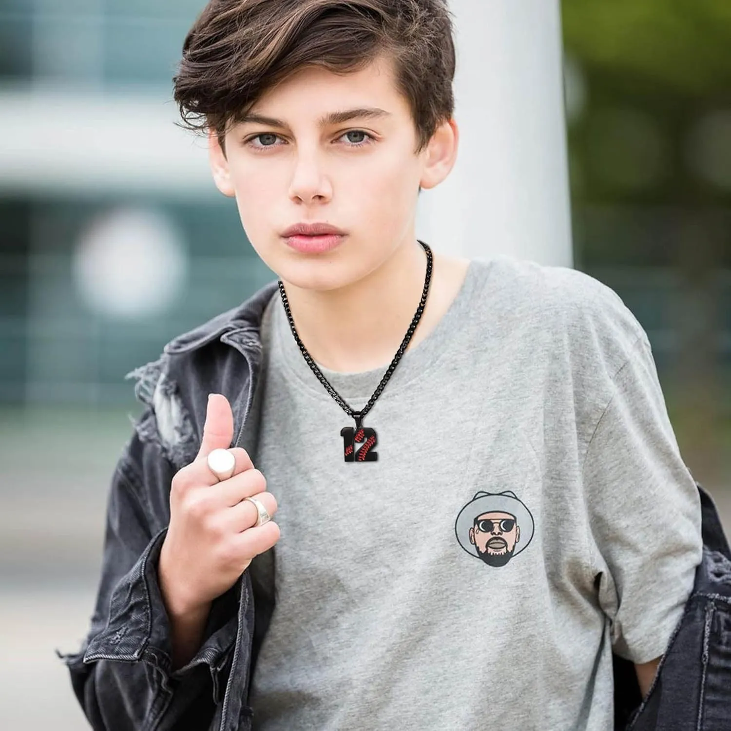 Btysun Baseball Necklaces Baseball Jersey Number 0-99 Charms Pendant Stainless Steel Necklace for Men Baseball Gifts Dad Husband Christmas Gift for Him Mens Jewelry