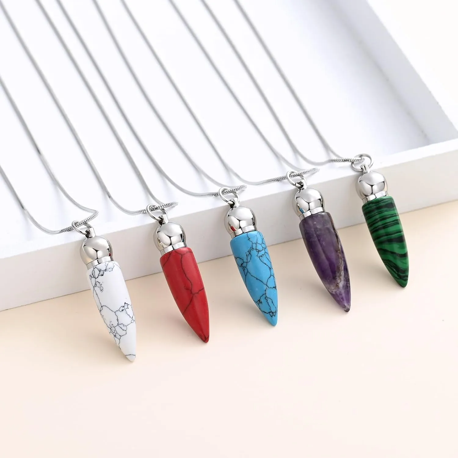 Bullet American Flag Teardrop Urn Necklaces for Man/Women Bullet Cremation Jewelry for Ashes, Stainless Steel Cremation Urns Memorial Keepsake Ashes Holder for Pets Dogs Cats