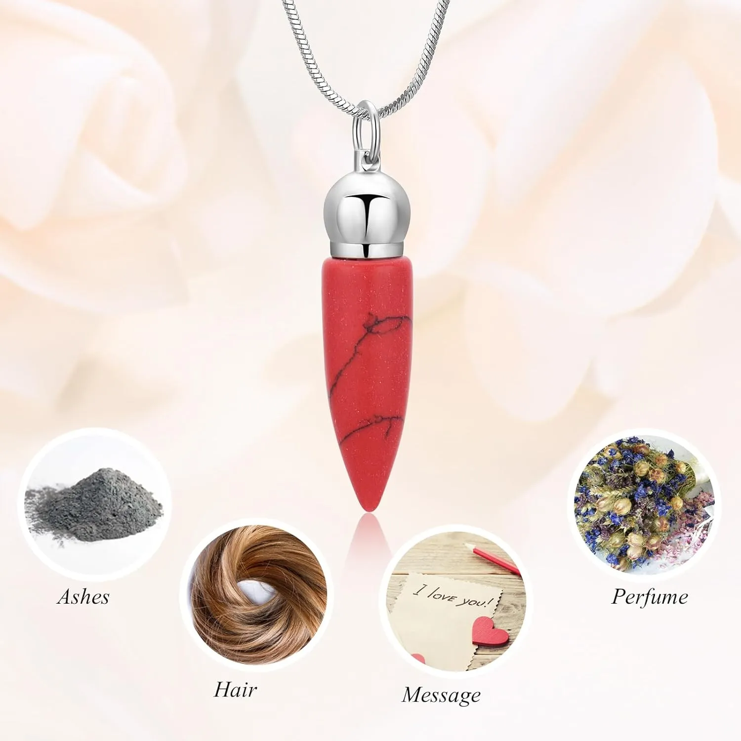 Bullet American Flag Teardrop Urn Necklaces for Man/Women Bullet Cremation Jewelry for Ashes, Stainless Steel Cremation Urns Memorial Keepsake Ashes Holder for Pets Dogs Cats