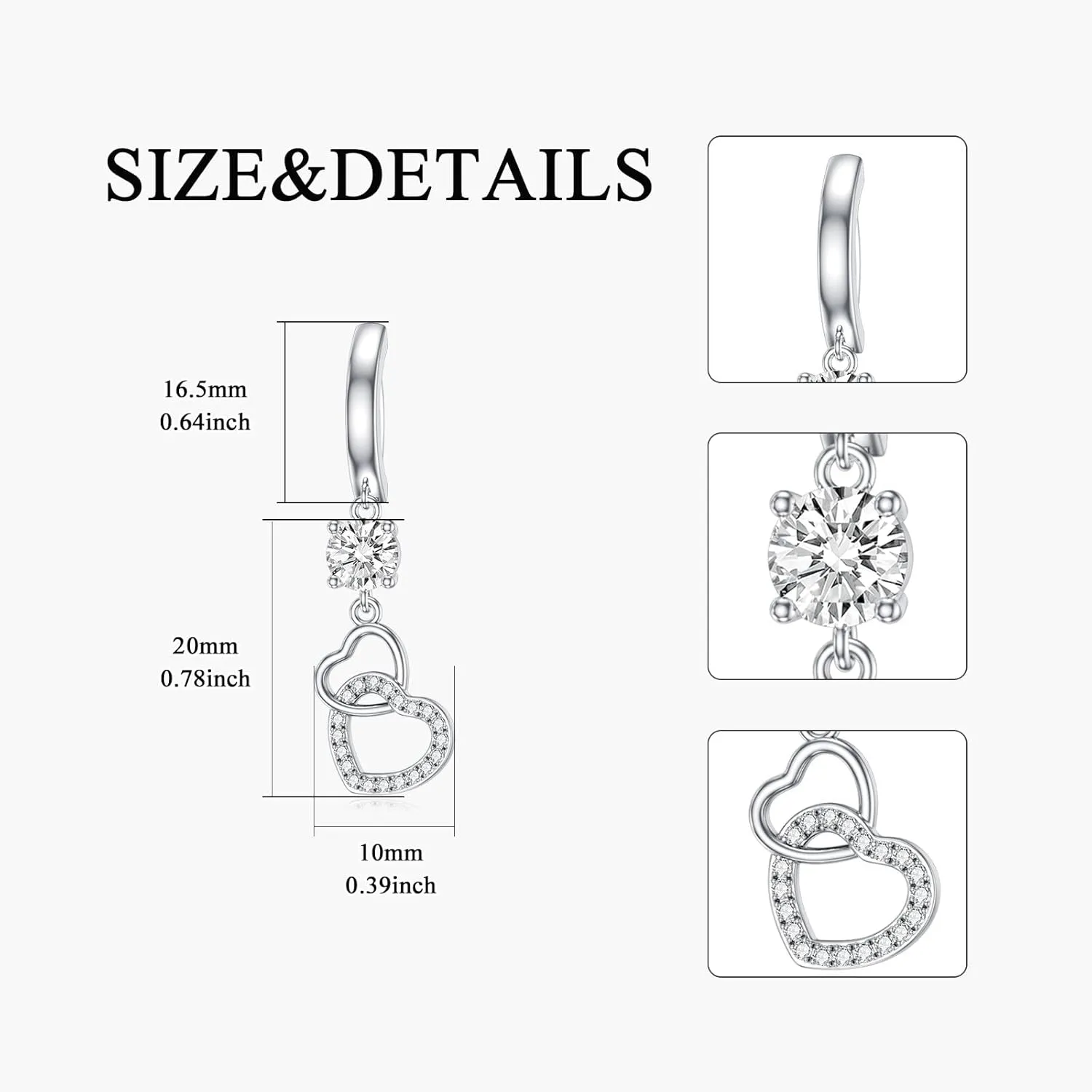 Butterfly Cross Shark Belly Button Ring 925 Sterling Silver Clicker Belly Rings Dangle Navel Ring Hypoallergenic Navel Piercing Belly Piercing Jewelry Gifts for Women