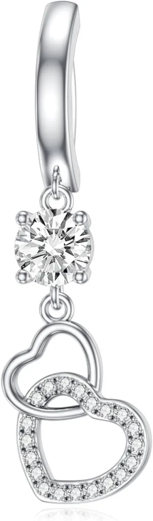 Butterfly Cross Shark Belly Button Ring 925 Sterling Silver Clicker Belly Rings Dangle Navel Ring Hypoallergenic Navel Piercing Belly Piercing Jewelry Gifts for Women