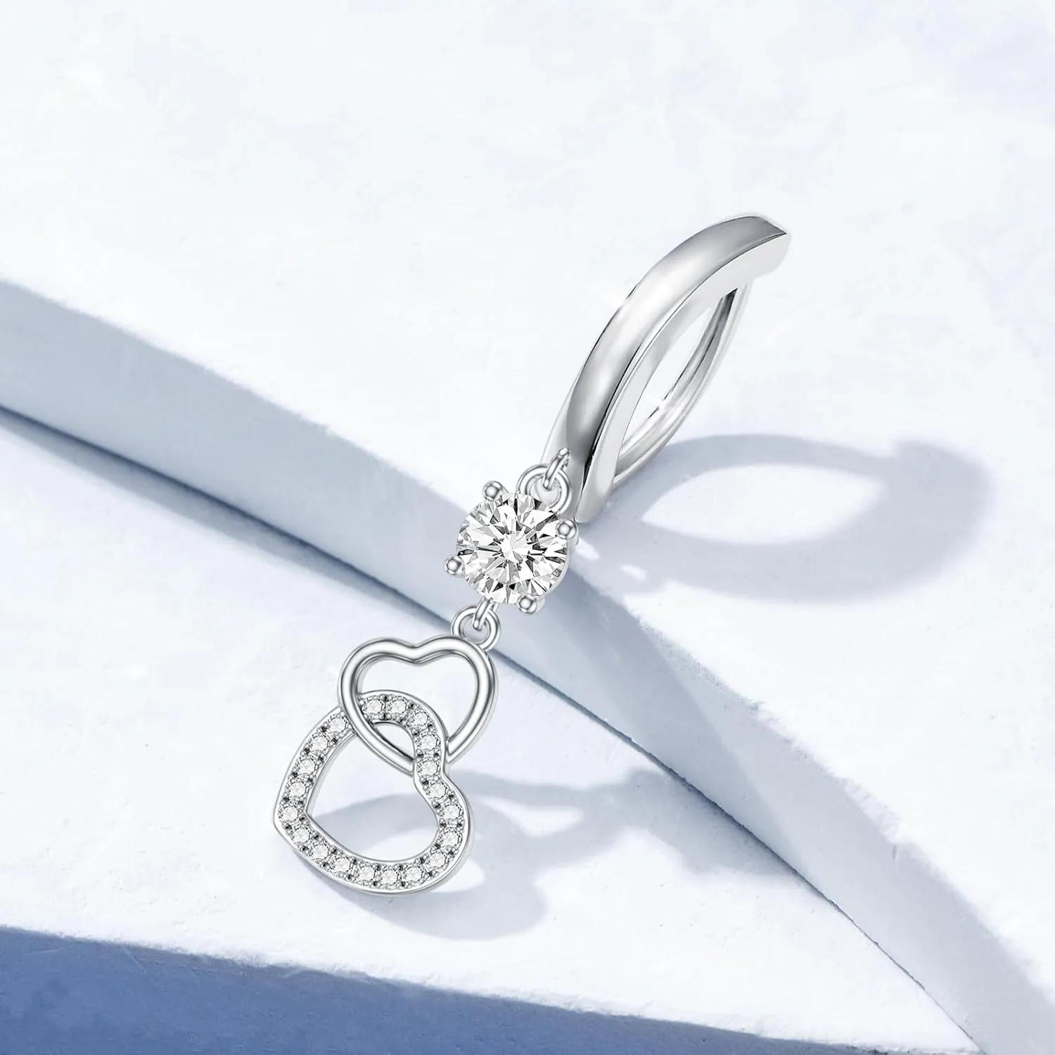 Butterfly Cross Shark Belly Button Ring 925 Sterling Silver Clicker Belly Rings Dangle Navel Ring Hypoallergenic Navel Piercing Belly Piercing Jewelry Gifts for Women