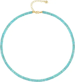CANEVINKA Bohemian Beaded Choker Necklace 18K Gold Plated Bead Pendant Necklace Vintage Handmade Jewelry for Women