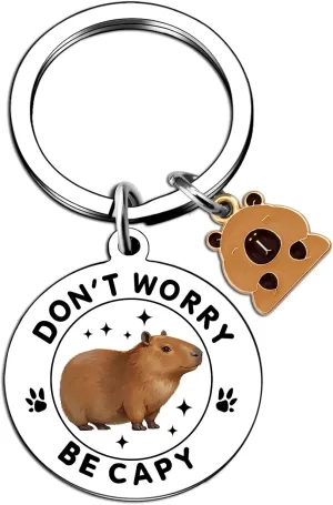 Capybara Gifts Capybara Keychain for Friends Capybara Stuff Key Chains Women Cute Inspirational Keychain Christmas Valentine's Day Birthdays Gifts