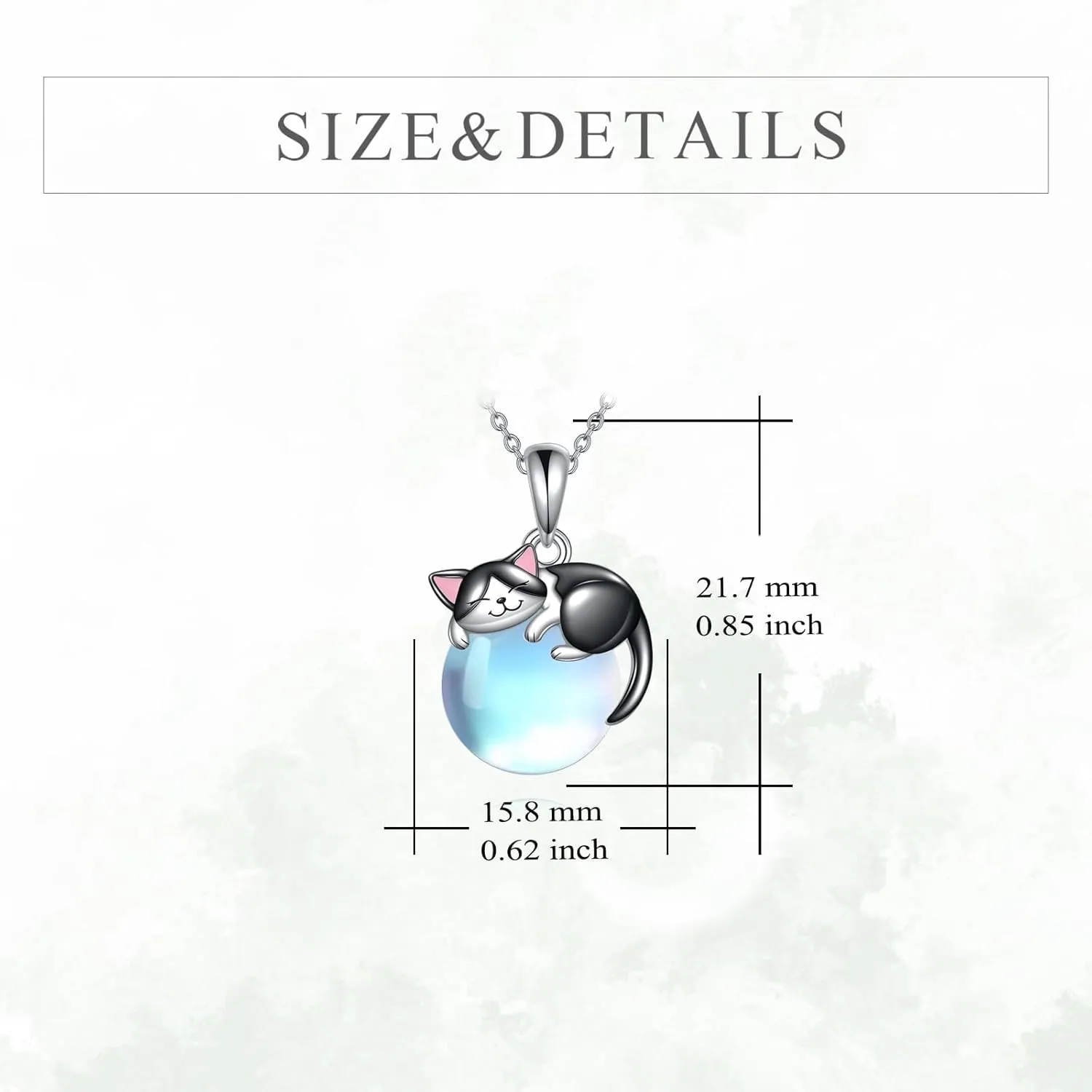 Cat Necklace Sterling Silver Cat Pendnat with Rose Quartz Pearl Jewelry Gifts for Women Cat Lovers