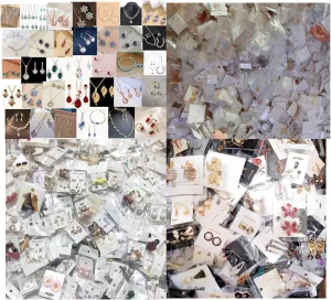 CcacHe 60PCS or Pairs Mystery Grab Bag of Mixed Jewelry, Chakra Bohemian Vintage Style and Trendy Fashion Style, Including Earrings Rings Necklaces or Bracelets, Random Picked Gift Packs MEH