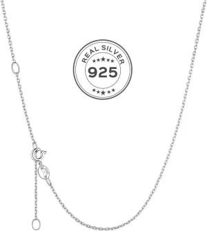 ChicSilver 1.1mm/ 1.5mm 925 Sterling Silver Chains for Women Dainty Thin Silver Necklace Chain for Women - 16/18/20/22/24 Inch (with Gift Box)