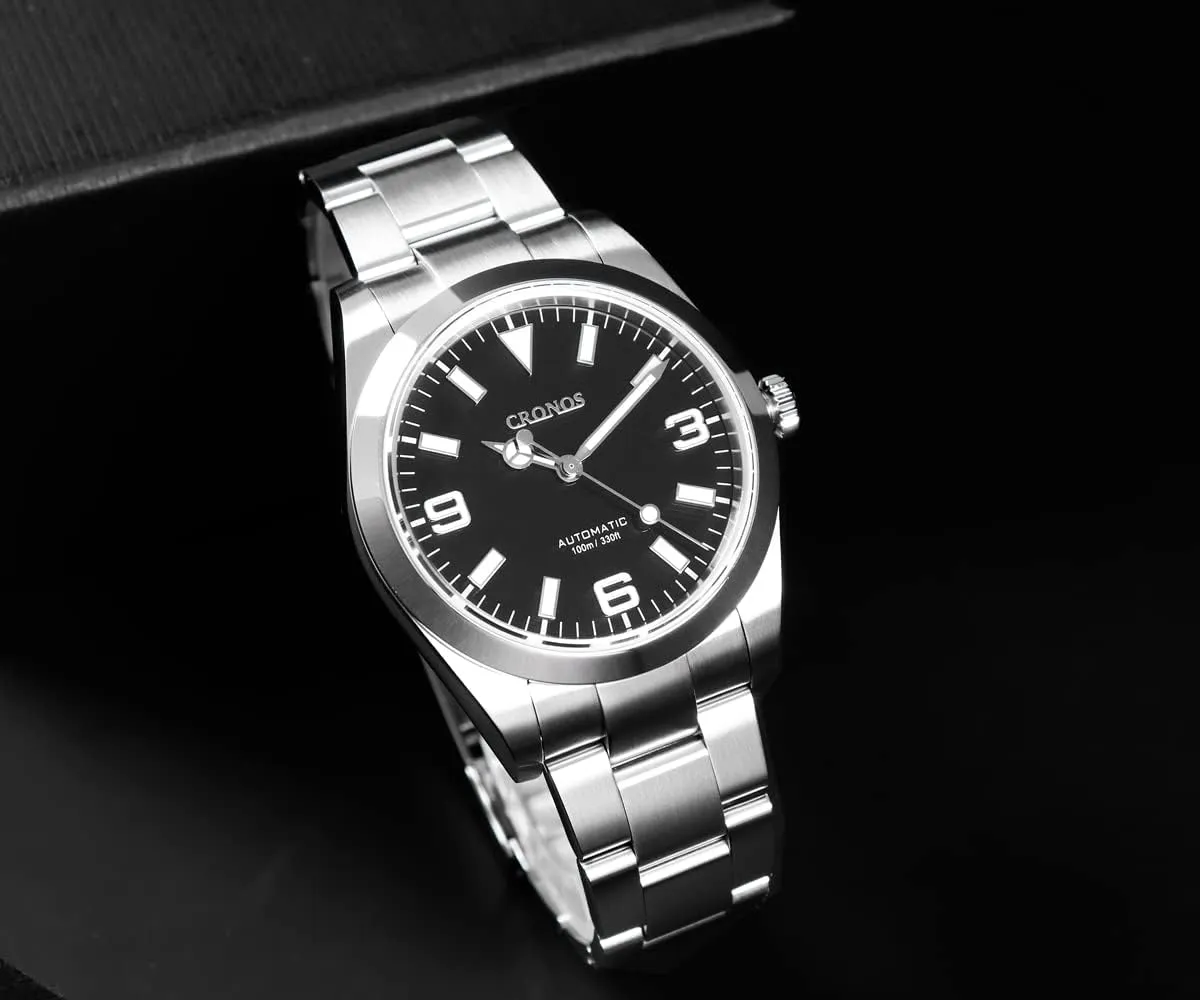 Classic 39mm Mechanical Steel Diver Men Watch NH35 Automatic Sapphire Black Watches