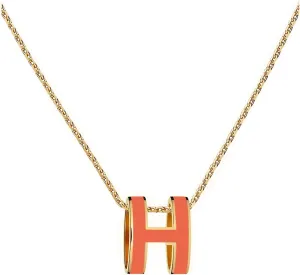 Classic Letter Design 18K Gold Plated Womens Necklace Colorful Color Optional Women's Pendant