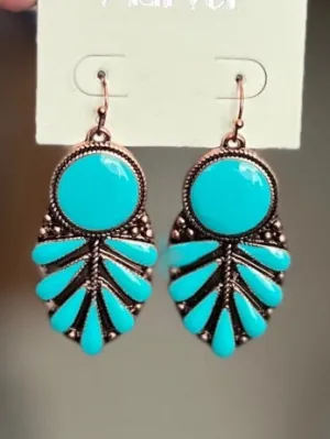 Copper Native Inspired Dangle Earrings