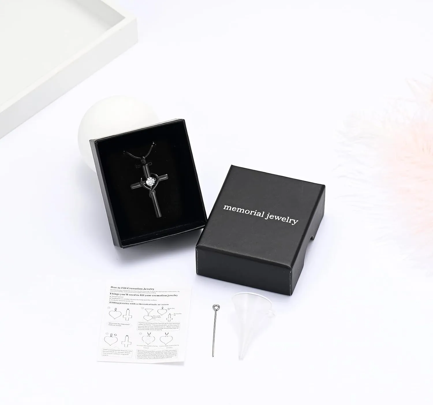 Cremation Jewelry for Ashes Pendant - Cross Necklace for Women Men Birthstone Necklaces for Teen Girls Gifts for Valentine's Day Birthday or Anniversary