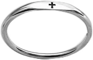 Cross Ring - Personalized Ring - Stacking Ring - Faith Ring - Communion Gift - Confirmation - Remembrance Ring - Personalized Gift For Her