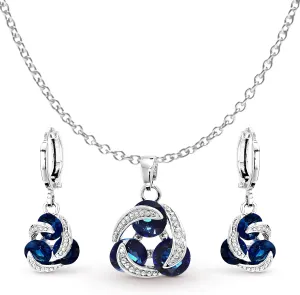 Crystalline Azuria Jewelry Sets For Women Wedding Bridal Jewelry Set With Necklace And Earring For Bride Cubic Zirconia Bridesmaid Jewelry