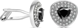 Cuff Links Mens Outdoor, Cuff Links Holiday Triangle Cubic Zirconia Brass Men Aesthetic Jewelry