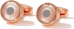 Cuff Links Mens Outdoor, Men's Cufflinks Cuff Round Floral Pattern Copper Men Gifts for Birthday