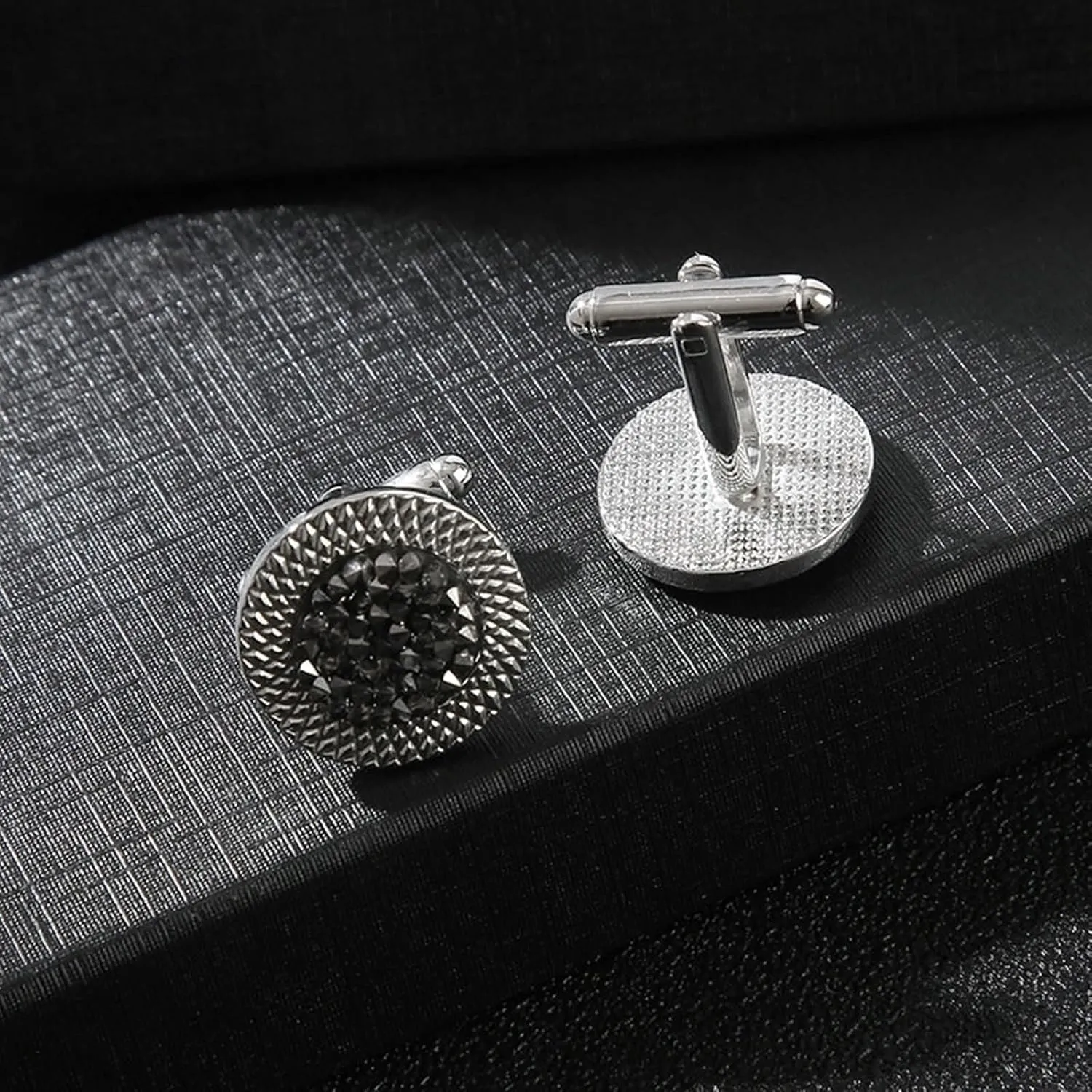 Cuff Links Mens Set, Men's Cufflinks Cuff Links for Men Round Alloy for Men