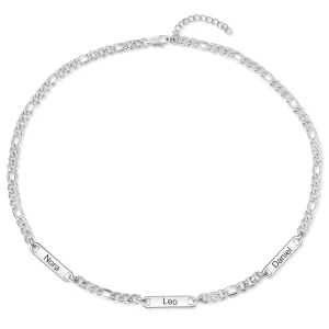 Customizable Necklace With Name - Custom Silver Chains for Men, Name Necklace for Men, Mens Personalized Necklace, Father's Day Jewelry