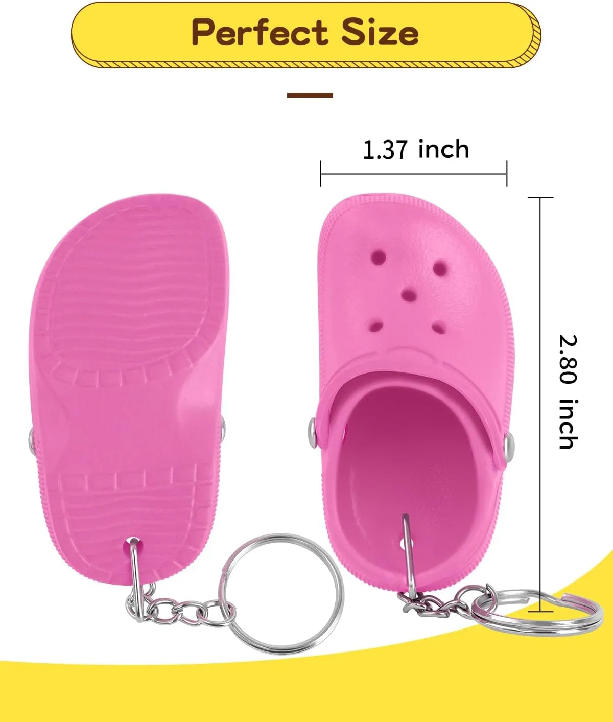 Cute Shoe Keychains Bulk for Women Men Kids Party Favors, Mini Key Chains for Car Handbag Backpack Birthday Gifts