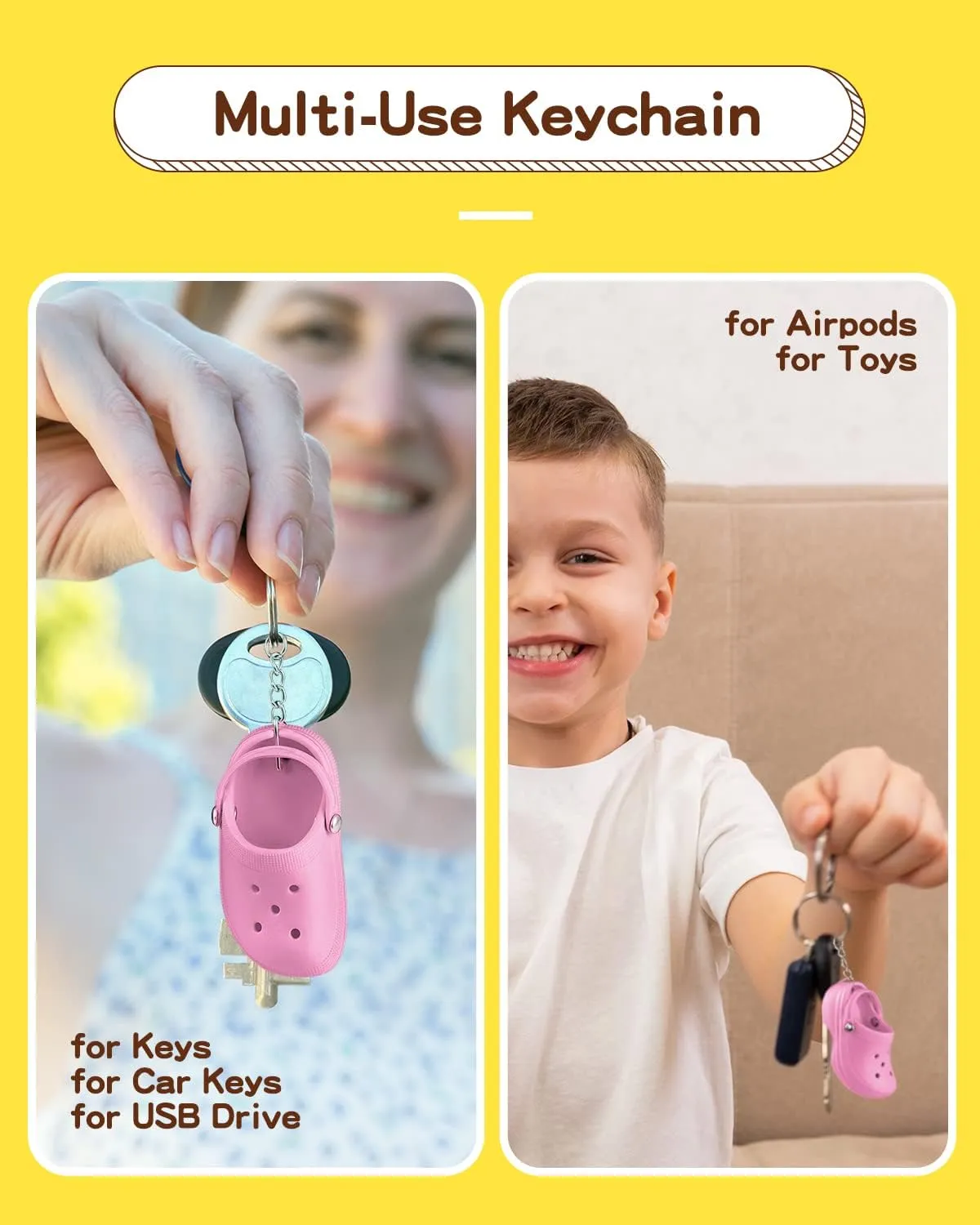 Cute Shoe Keychains Bulk for Women Men Kids Party Favors, Mini Key Chains for Car Handbag Backpack Birthday Gifts