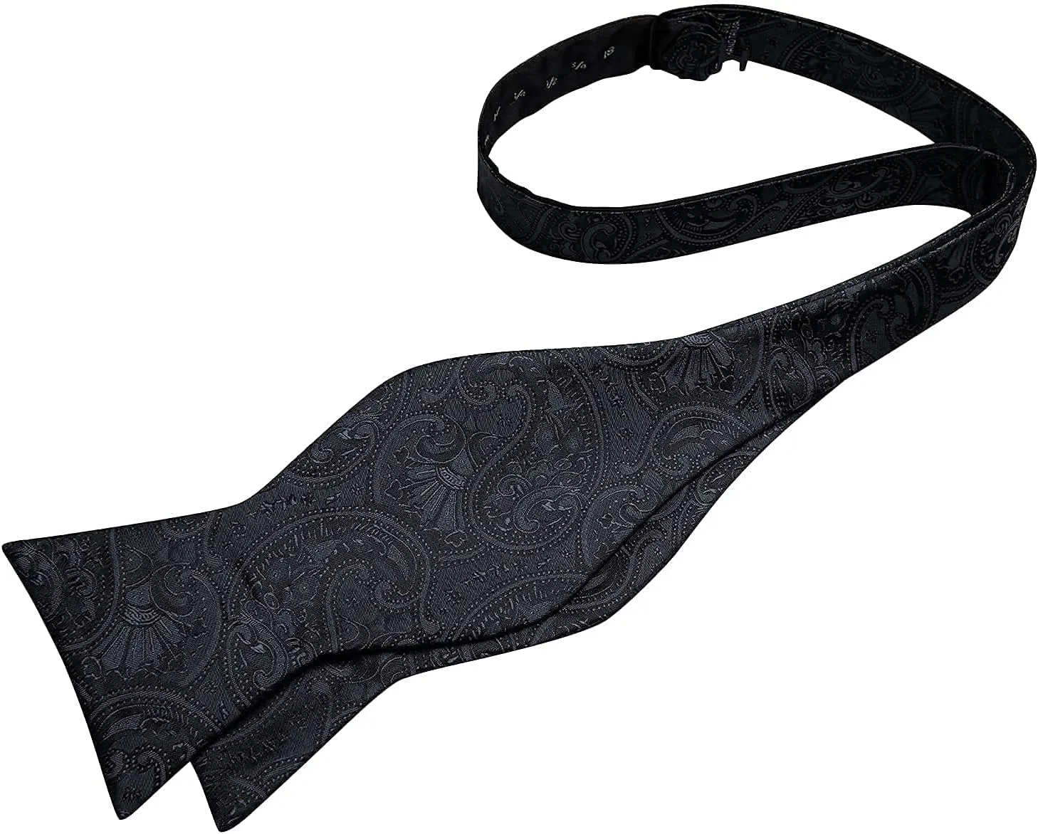 DiBanGu Paisley Bow Ties for Men Silk Self Tied Bowtie and Pocket Square Cufflinks with Lapel Pin for Wedding Party