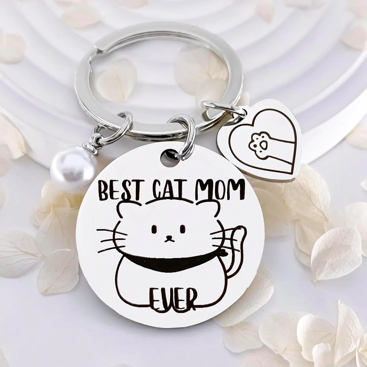 Dog Mom Keychain Gifts For Women Cat Mom Gifts For Women Cat Dad Gifts For Men Cat Keychain For Cat Lover Cat Owners Best Birthday Mothers Day Gifts For Cat Mom Cat Person Gift