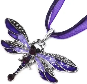 Dragonfly Necklace for Women Bohemian Dragonfly Pendant Necklace Vintage Colorful Enamel Dragonfly Charm Pendant Necklace Ethnic Style Insect Jewelry