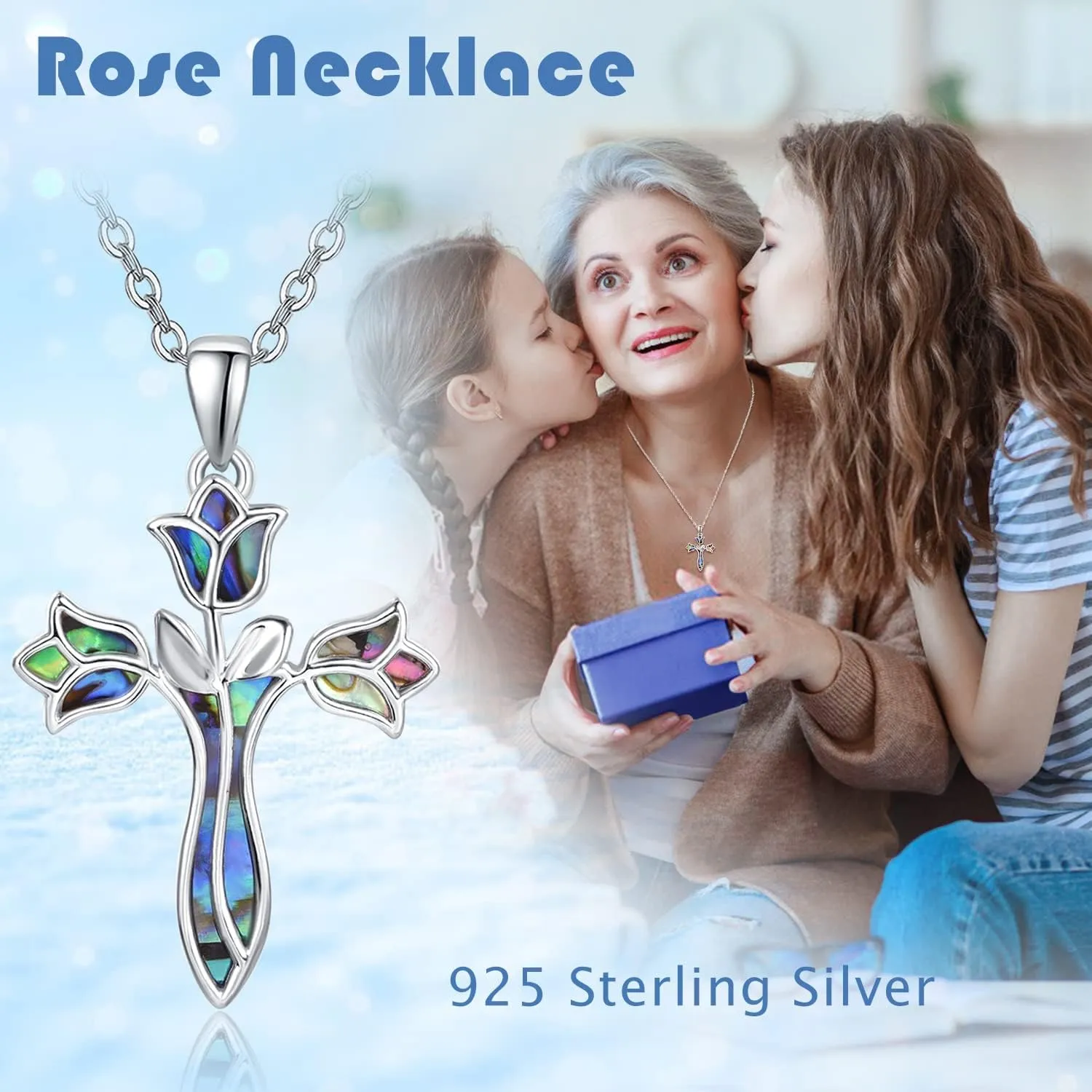 Dreamboat Cross Necklace for Womens Sterling Silver Cross Pendant Christian Necklace Confirmation Gifts Faith Religious Jewelry