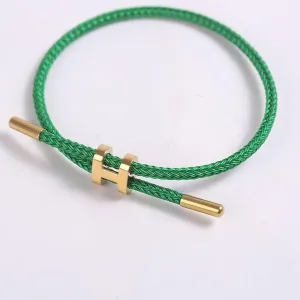 eartif Initial Bracelets For Women Men Adjustable Red Rope H Letters Bracelet Fashion Charm Nail Bracelet For Festival Holiday Daily Accessory