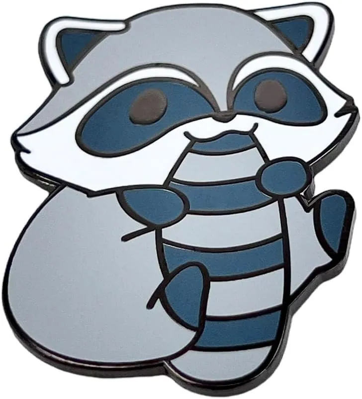 Enamel Pin,Cartoon Raccoon Lapel Pin,Cute Animal Badge,Novelty Fashion Brooch,Gift for Nature Lover Animal Enthusiasts Teens Friends Family,Daily Wear Accessory,DIY Decor Jewelry