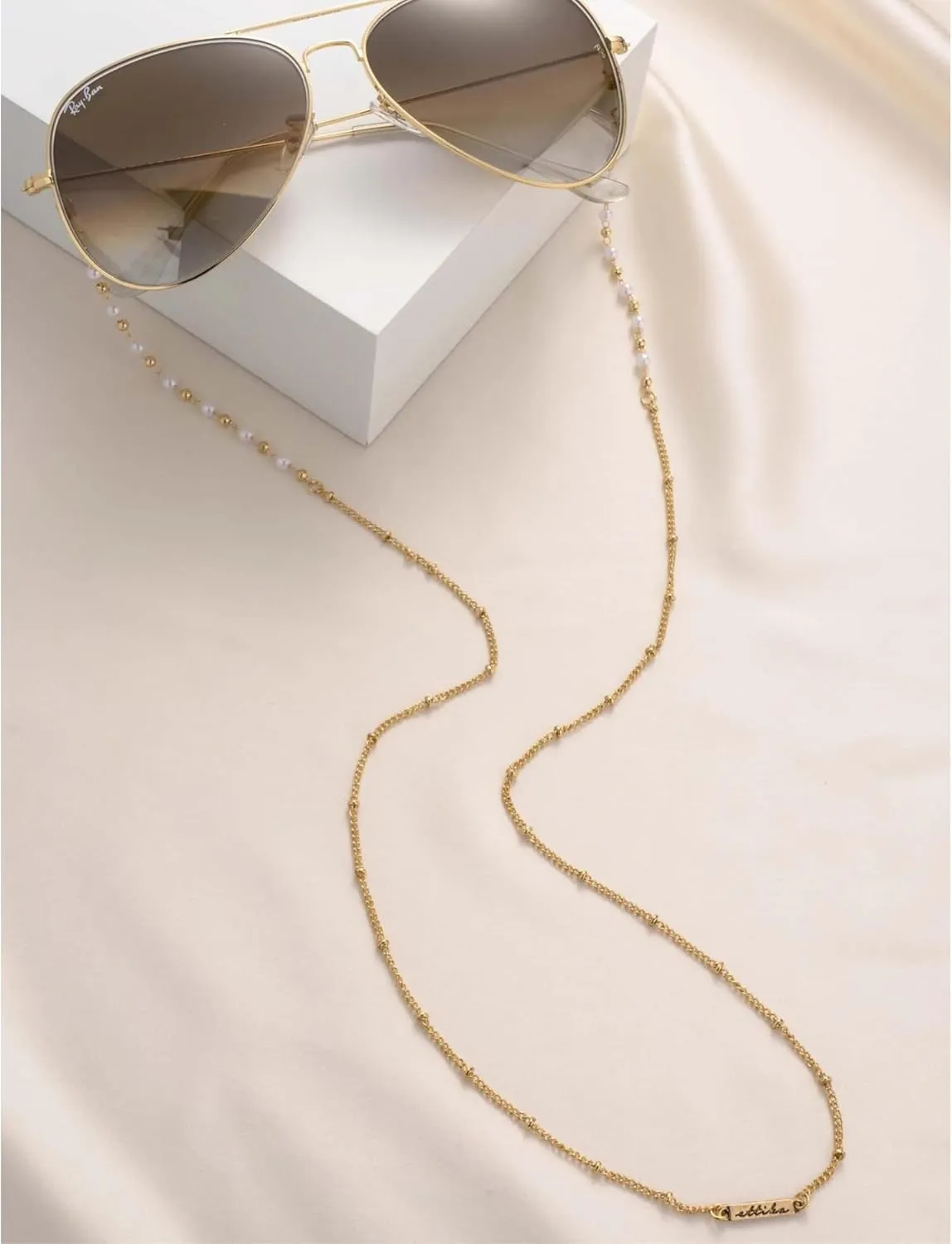Ettika Glasses Strap. Eyeglasses Chains For Reading Glasses for Women. Gold Tone or Rhodium Cord. Jewelry, Accessory