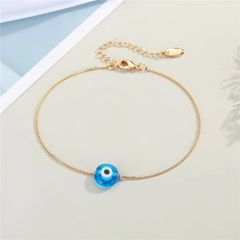 Evil Eye Beaded Ankle Bracelet For Women