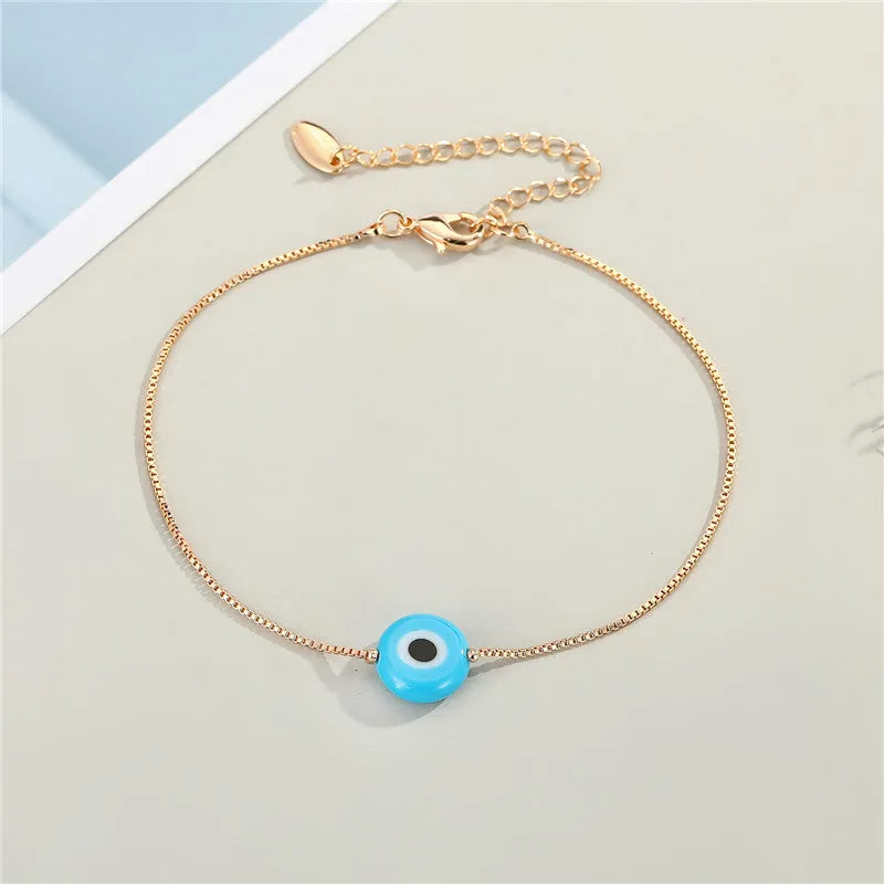 Evil Eye Beaded Ankle Bracelet For Women