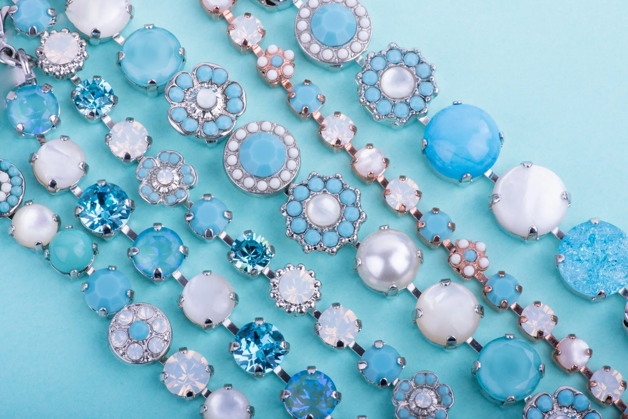 Extra Luxurious Daisy Leverback Earrings in "Aegean Coast" *Custom*