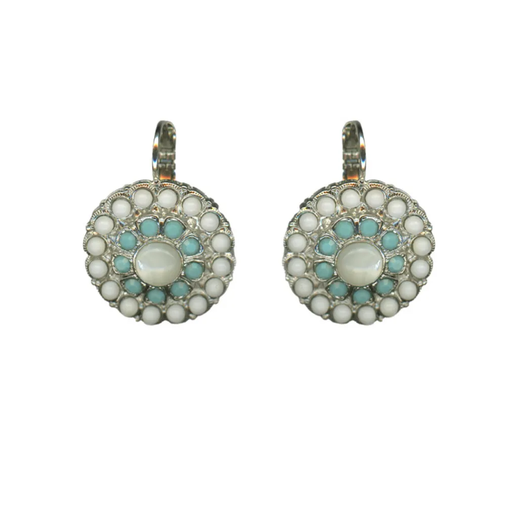 Extra Luxurious Daisy Leverback Earrings in "Aegean Coast" *Custom*