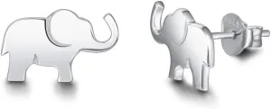 FANCIME Elephant Stud Earrings 925 Sterling Silver Dainty Fine Jewelry Easter Gifts For Women Friend Friendship Little Charm Gift
