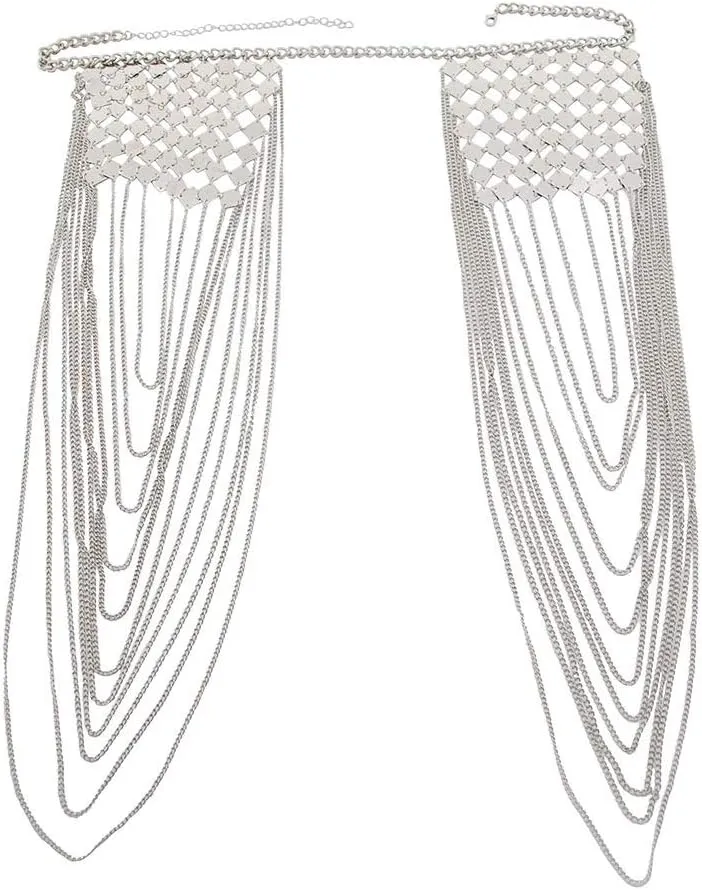 Fashion Body Chain for Women Bohemian Tassels Shoulder Chain Necklace Jewelry for Party Wedding Summer Beach
