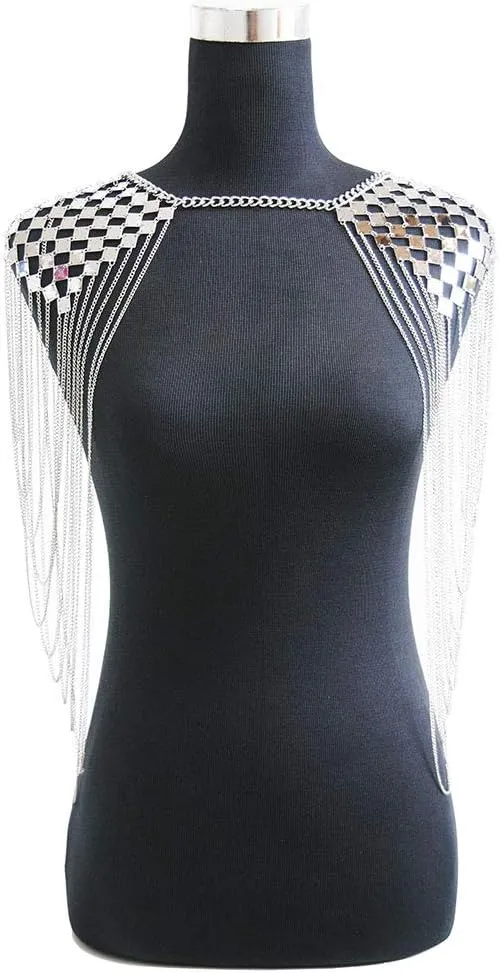 Fashion Body Chain for Women Bohemian Tassels Shoulder Chain Necklace Jewelry for Party Wedding Summer Beach