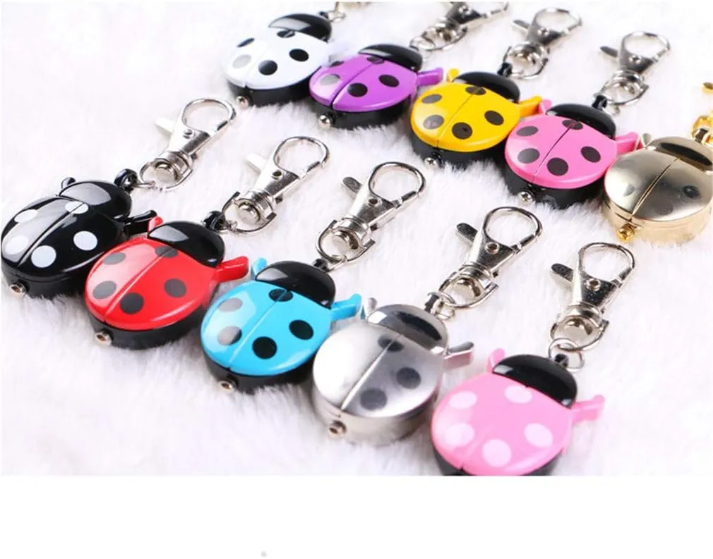 Fashion Women Girls Ladybug Vintage Quartz Animal Keychain Pendant Gift Watch