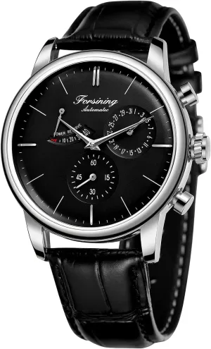 FORSINING Men's Automatic Watch Power Reserve Date Display Fashion Mechanical Wristwatch