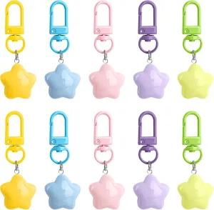 Framendino, Cute Star Keychains Small Star Keychain Chubby Star Key Chains Key Ring for Women Bag Decor