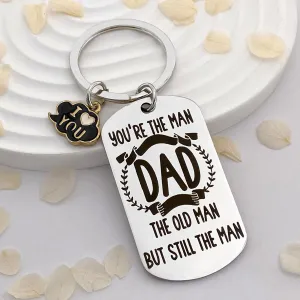Funny Keychain Birthday Gifts For Dad from Daughter Son Best Dad Ever Gift For Mens Meaningful Fathers Day Keychain Stocking Stuffers Secret Santa Gifts For Father