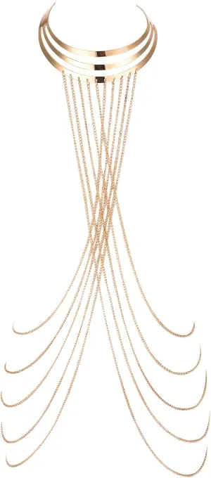 Gold Body Chain Sexy,Layered Crossover Tassels Body Chain Jewelry for Women,Waist Belly Chain Bra Necklace Boho,Hot Bikini Body Jewelry for Women Nightclub Party Beach