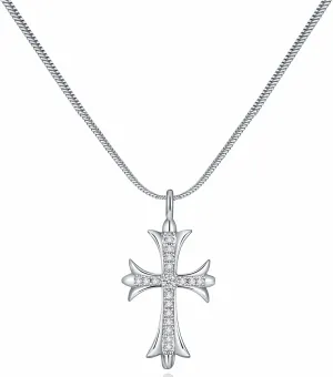 Gold Necklaces for Women 14K Gold Plated Cross Pendant With Snake Chain, Non Tarnish Layered CZS Jewelry Trendy Choker Faith Christian Cross Gifts