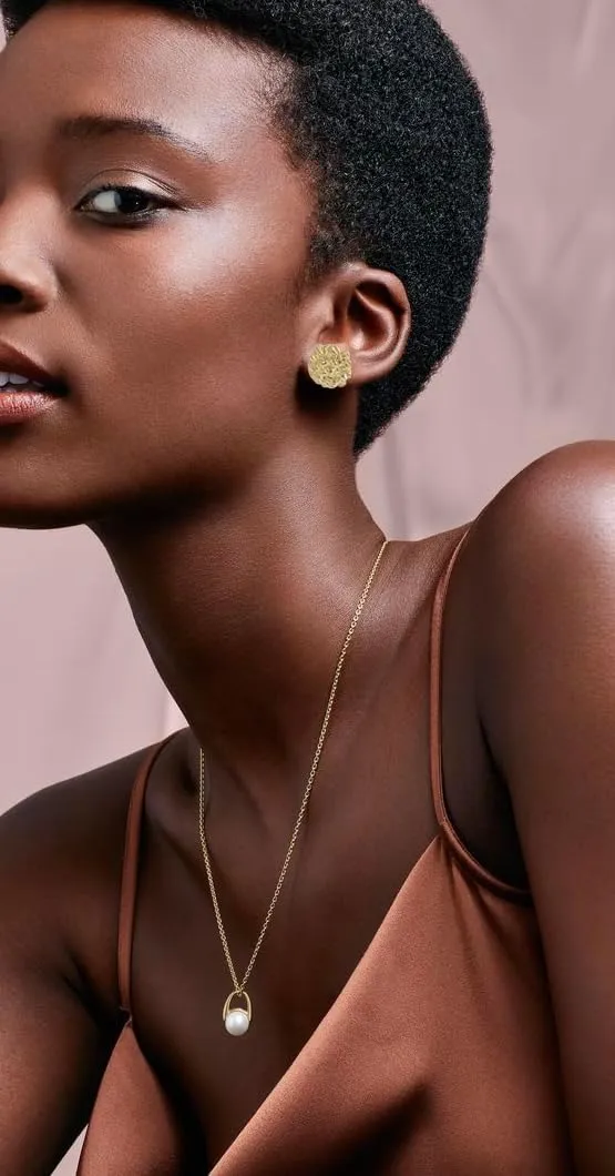 Gold Nugget Earrings for Men - Nugget Earring 18k Gold Plated -925 Sterling Silver Stud Earrings Gold Plated Earring Studs Cookie Earring