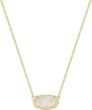Gold Pendant Necklace for Women 14K Gold-Plated Adjustable Tail Chain Synthetic Gemstone Dainty Gifts Fashion Jewelry Mother Daughter Necklace