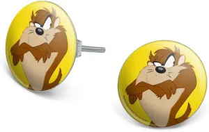 GRAPHICS & MORE Looney Tunes Taz Novelty Silver Plated Stud Earrings