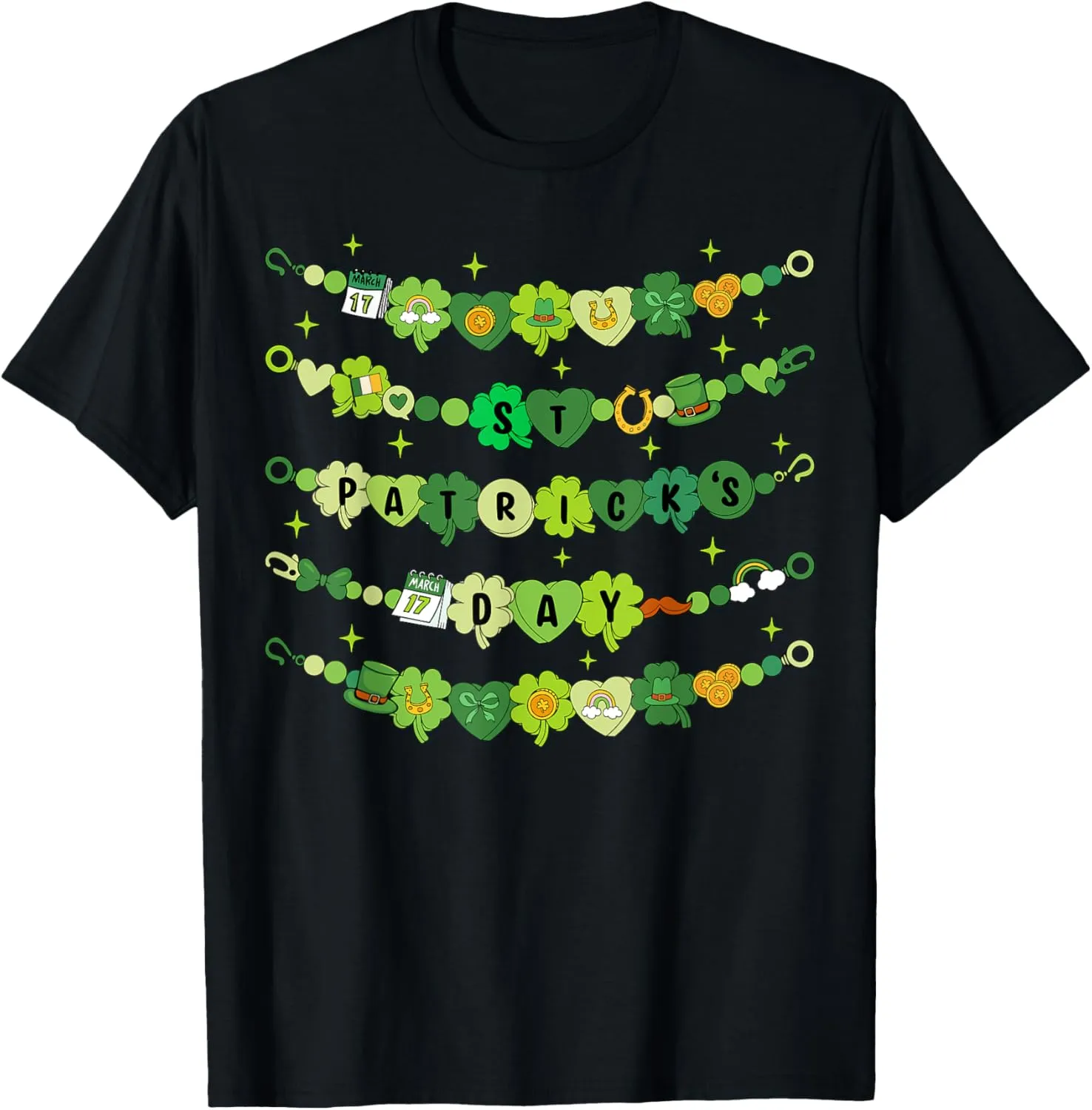Happy St Patricks Day Friendship Bracelet Patricks Girl Kids T-Shirt